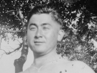 Shoji Kikuchi "Tarzan of Company A" July 1942. [Courtesy of Janice Uchida Sakoda]