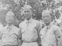 Dick Hirano, Gary and Eugene Kawakami.  [Courtesy of Janice Uchida Sakoda]