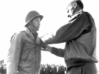 First Lt. Young Oak Kim given the Silver Star for action in Italy, April 1944 [University of Southern California Libraries]