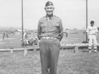 Colonel Turner in September 1942 at an Aloha baseball game. [Courtesy of Sandy Tomai Erlandson]