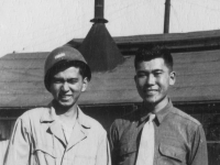Camp Shelby - March 30, 1944.  442nd boys.  [Courtesy of Herbert Sueoka]