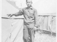 Thomas Tsubota at Camp McCoy, Wisconsin [Courtesy of Thomas Kiyoshi Tsubota]