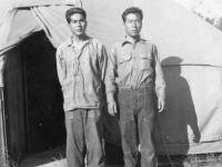 \Hikaru Awa & Kome at Camp McCoy Wis. July - 1942. [Courtesy of Carl Tonaki]