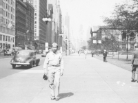 100th Battalion soldier visits Chicago while on furlough. [Courtesy of Velma Nakahara]