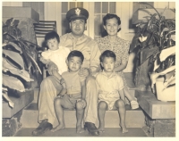 Katsumi Kometani with his family in May 1942, the day he left for Camp McCoy, Wisconsin. [Courtesy of Dorothy Kometani]