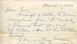 S/Sgt J Akamine, March 11, 1944 envelope image